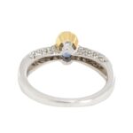 Anello Oro Bianco Zaffiro Ovale Diamanti Crivelli - immagine 4