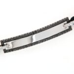 Bracciale Oro Bianco 18 kt  Macramè Diamanti - immagine 4
