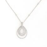 Collier Girogola Pendente Goccia Diamanti Crivelli