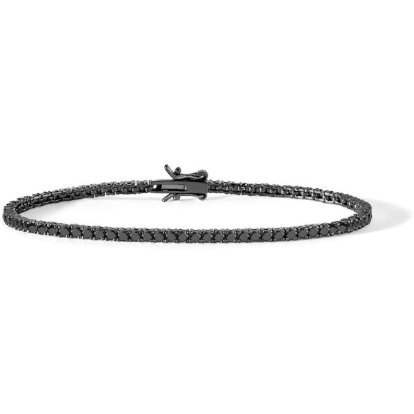 Bracciale argento 925 Tennis zirconi neri