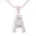 Collana Girogola Lettera A Diamanti Crivelli - immagine 3