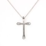 Collier oro bianco 18 kt  Croce Diamanti Crivelli - immagine 4