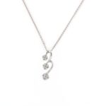 Collier oro bianco 18 kt PendenteTrilogy Diamanti
