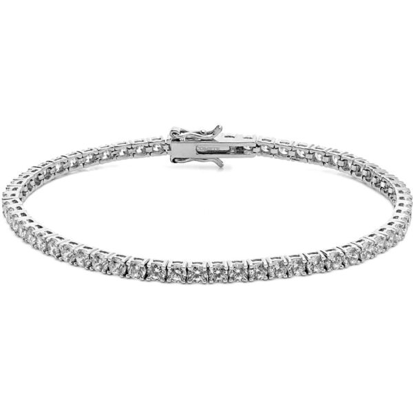 Bracciale argento 925 Tennis Bianchi