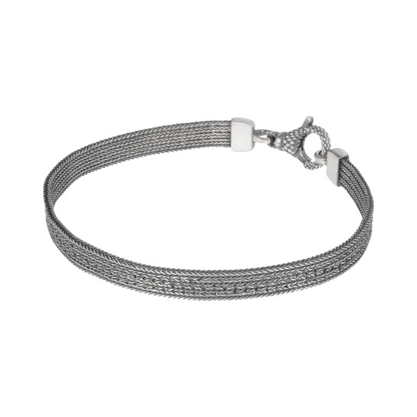 Bracciale Multifilo Catena Spiga Piatta 19 cm Albe