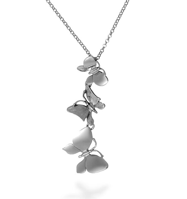 Collana argento 925 cascate farfalle