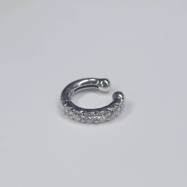 Ear Cuff oro bianco 18 kt con diamanti