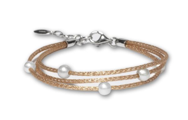 Bracciali Argento 925 rosè e perle