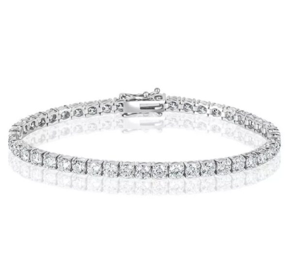 Bracciale oro bianco 18 kt tennis 60 pietre